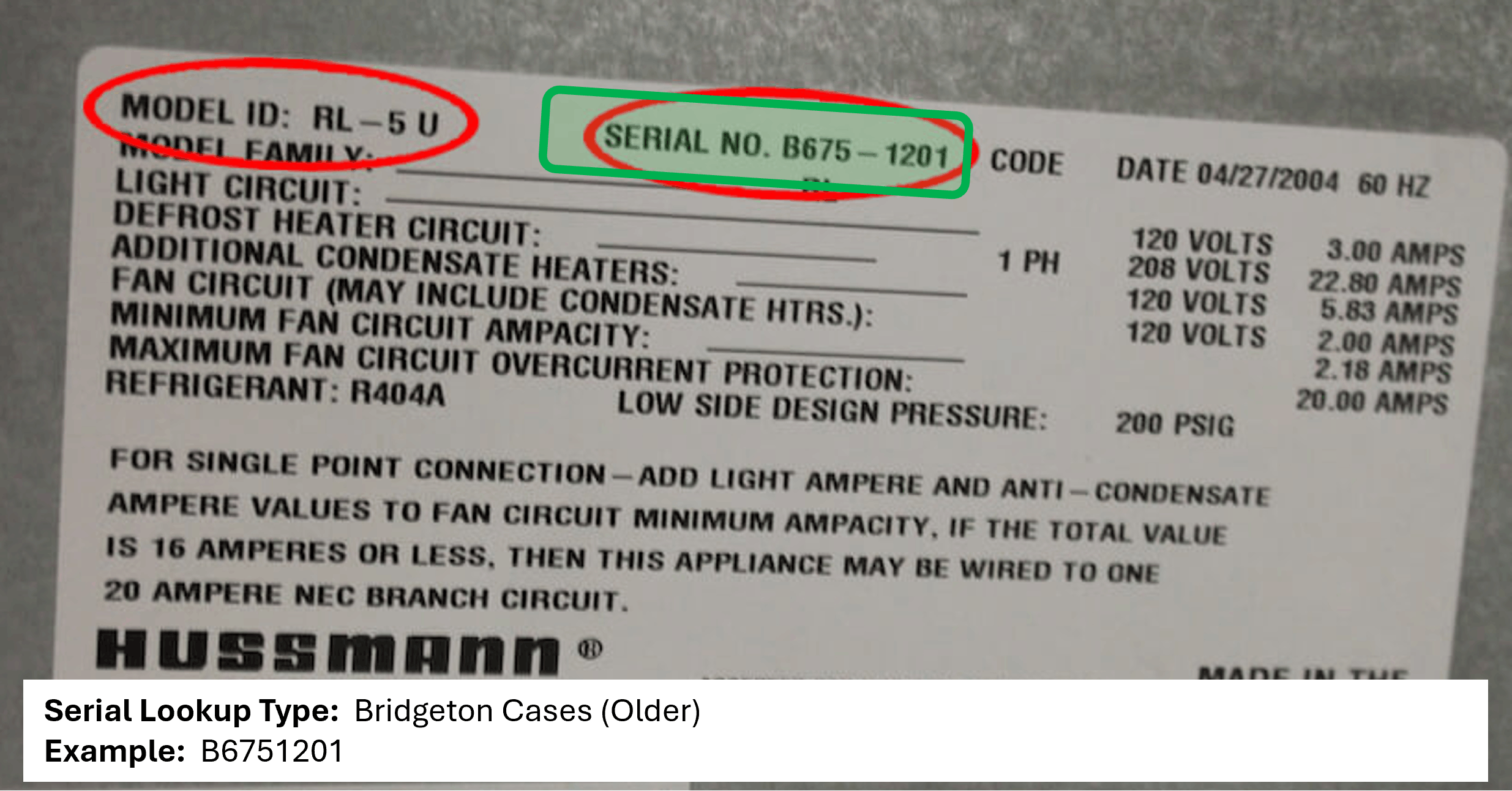 Older Bridgeton Serial Plate
