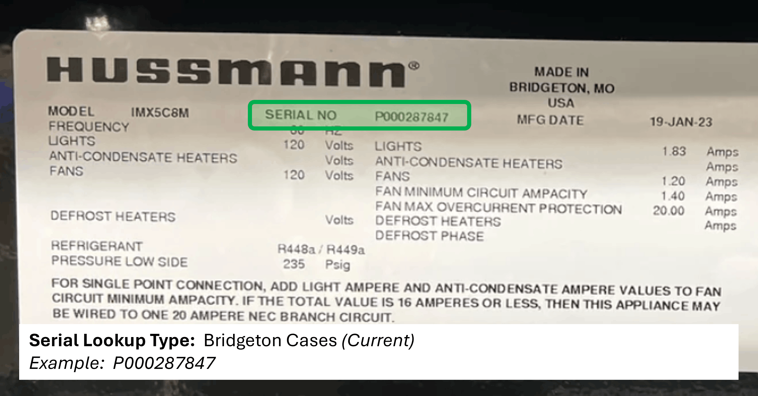 Bridgeton Serial Plate
